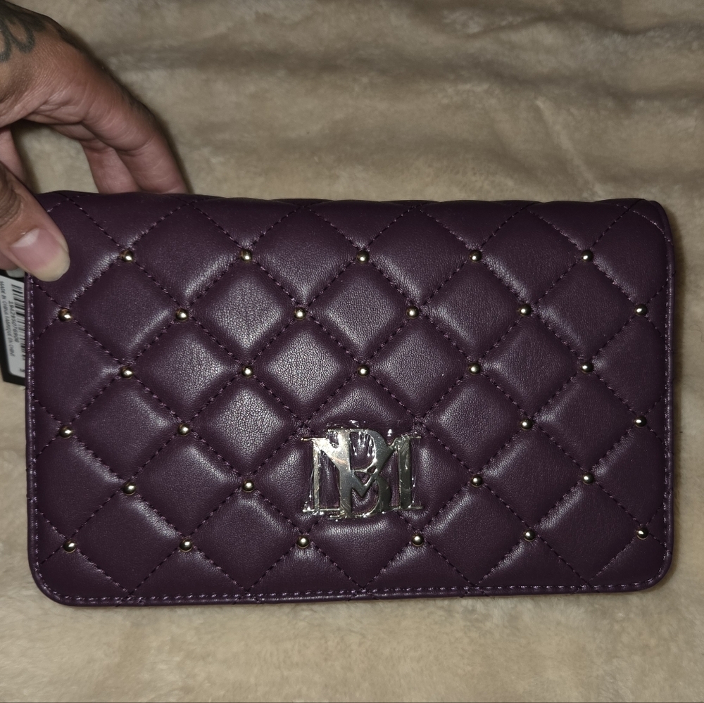 NWT Badgley Mischka Quilted Clutch Bag